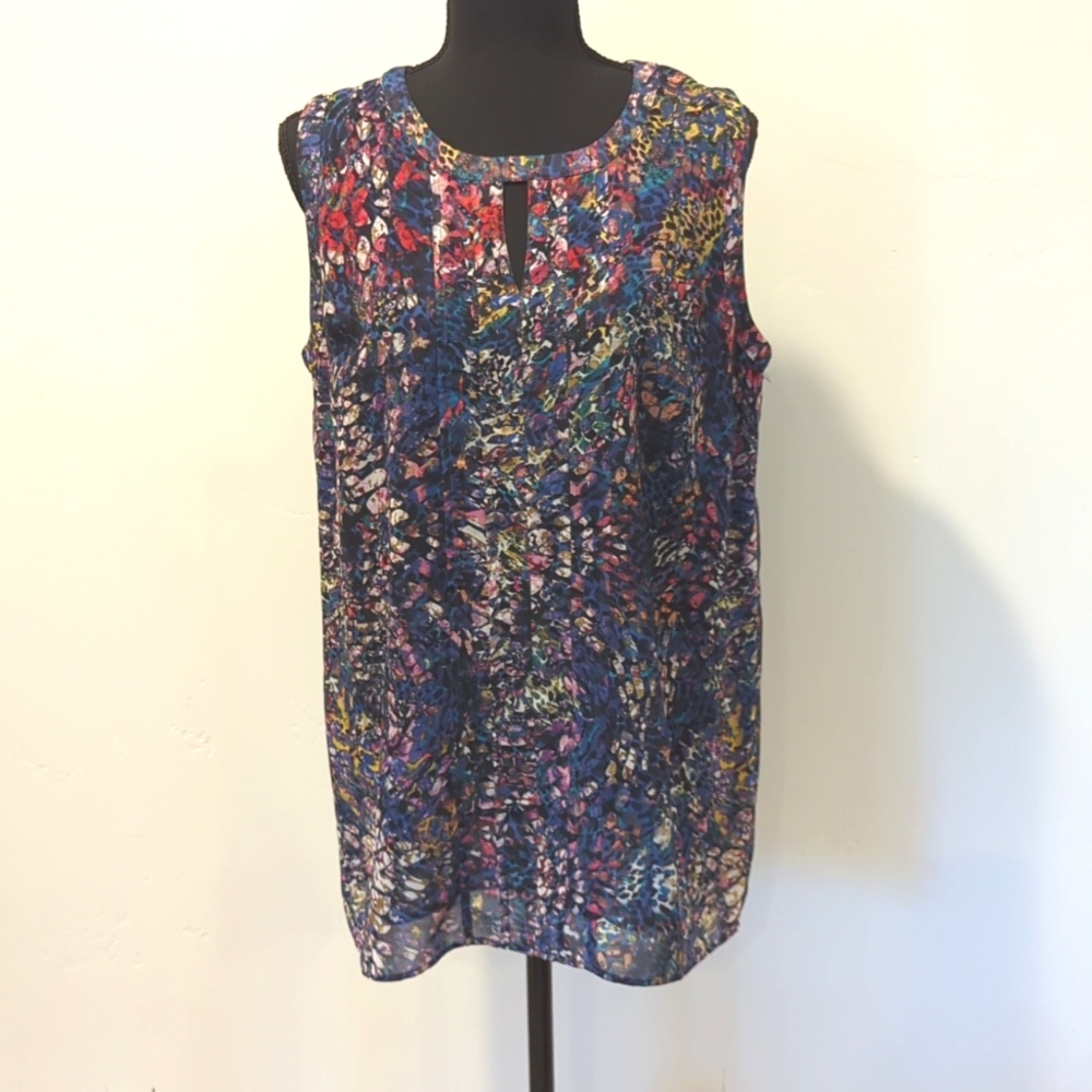 CAbi Stained Glass Blouse Style 3093 Size M NWT